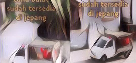 Penampakan Mobil Pikap Diduga Jualan Tahu Bulat di Jepang