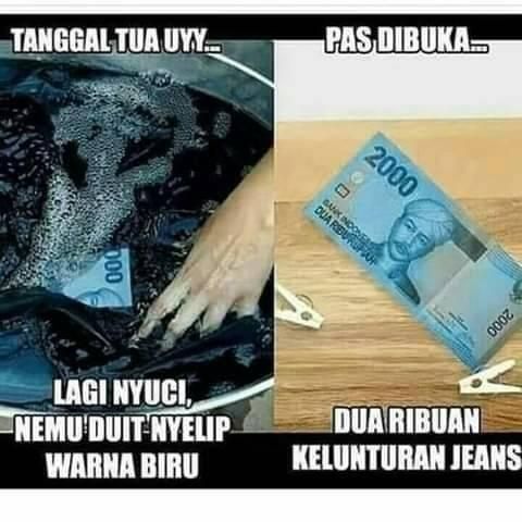 3. Wah, pas tanggal tua nemu duit pas nyuci tuh rasanya...