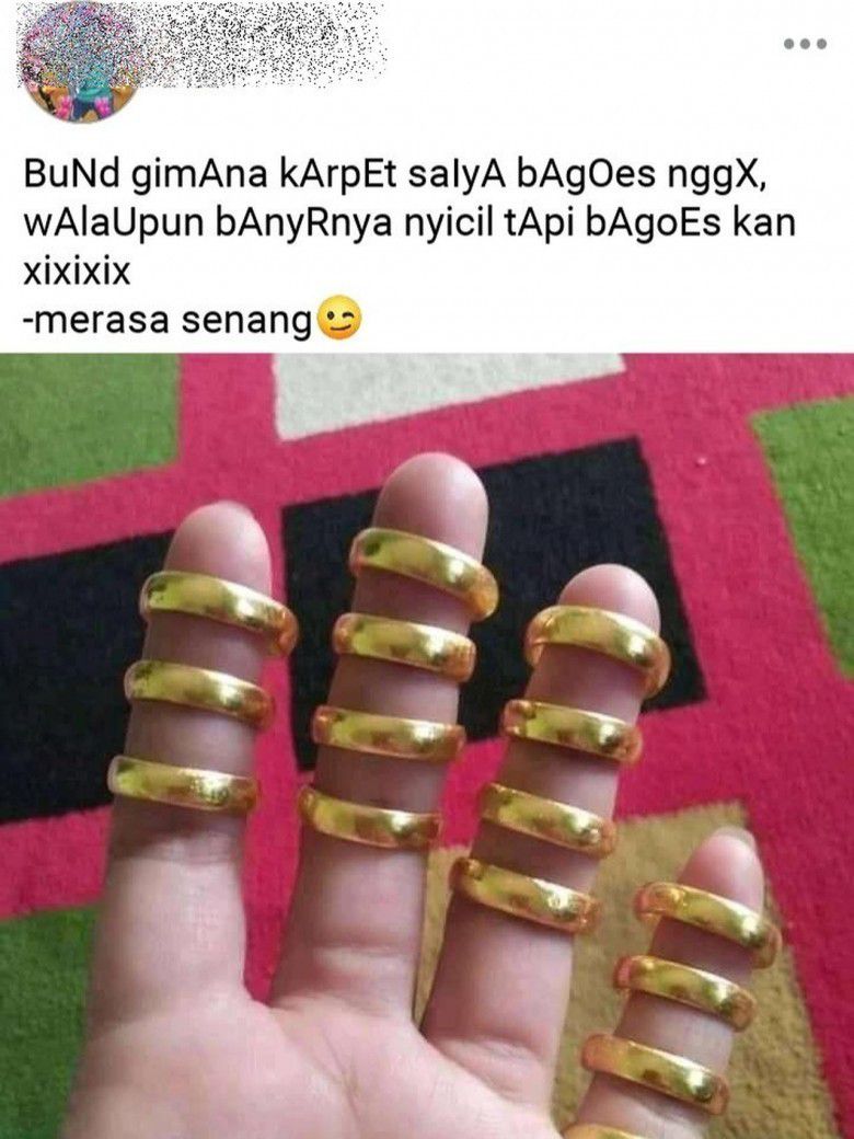 Pamer Karpet yang Diliatin Emasnya