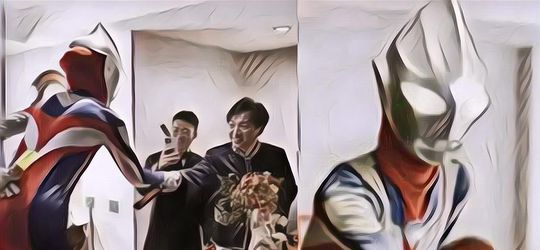 Ada-Ada Saja! Pengantin Wanita Pakai Kostum Ultramen Di Hari Pernikahan, Reaksi Suaminya Jadi Sorotan