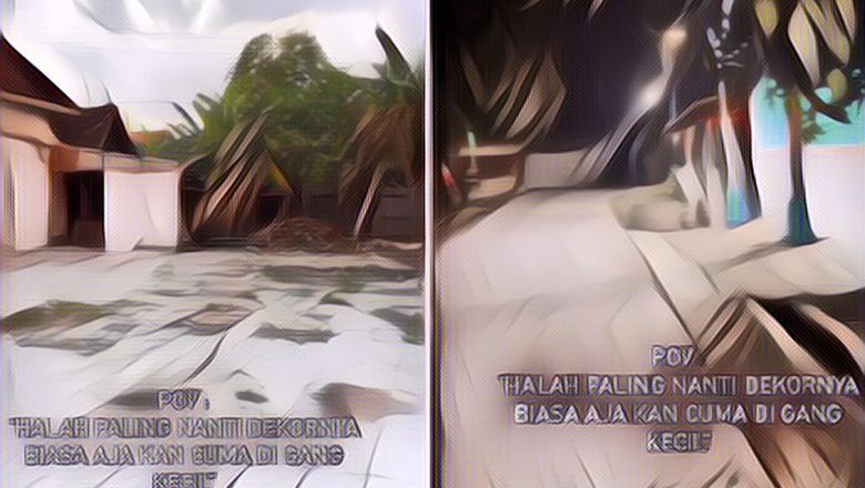 Viral Sebuah Gang Didekor untuk Pernikahan, Before Afternya Bikin Syok