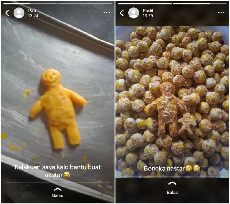2. Kalo ini sih kreatif banget ya, kue nastarnya dibikin boneka
