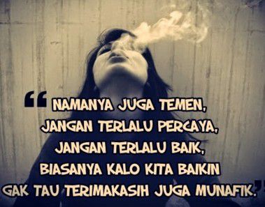 Pelajaran penting untuk kalian dalam berteman. Catat!