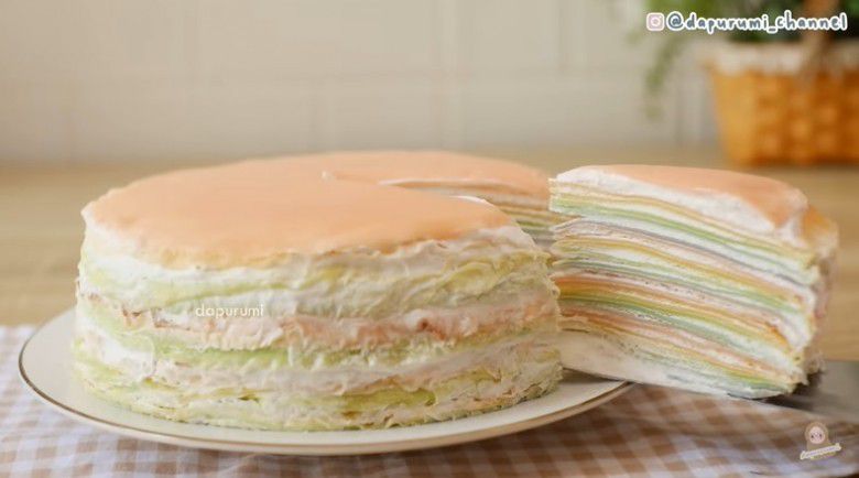Cara Membuat Rainbow Mille Crepes Mille: