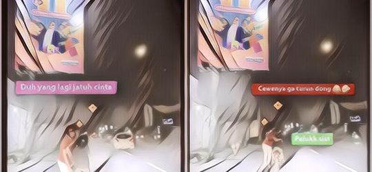 Viral Video pasangan bucin dorong motor yang mogok uwuu bikin iri kaum jomblo meronta-ronta