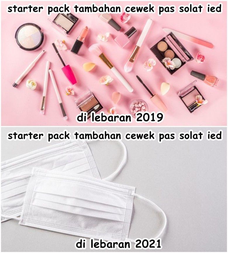 7. Bedanya starterpack kaum hawa sebelum dan sesudah covid-19
