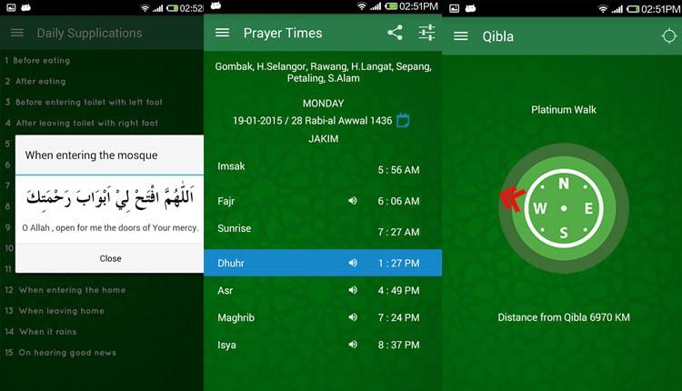 3. Waktu Solat - Kiblat, Azan, & Doa