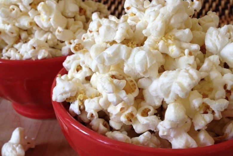 8. Popcorn home made rendah lemak