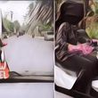 Kocak Banget! Emak-Emak Ini Naik Motor dengan Wajah Ketutup Jilbab Karena Diterpa Angin, Netizen: Tes SIM Sambil Merem Langsung Lulus