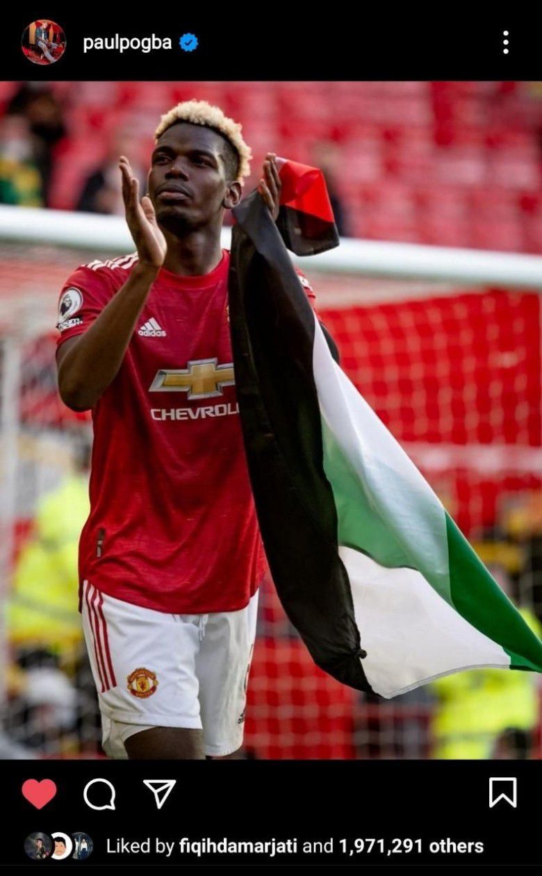 Kibarkan Bendera Palestina, Pogba Tidak Disanksi