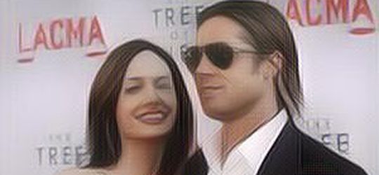 Wajah Angelina Jolie Jadi Sorotan Setelah Beri Tanda Tangan di Poster Brad Pitt