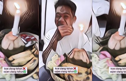 Viral Orang Ulang Tahun Dikasih Kue Bentuk Sesajen, Berasa Makhluk Gaib