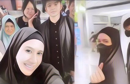 Shenina Cinnamon Jalani Umrah dengan Sang Suami, Penampilannya Jadi Sorotan