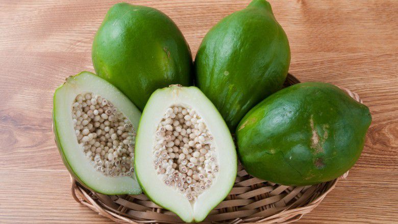 4. Buah Pepaya muda