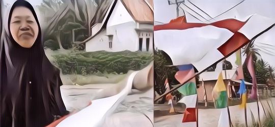 Heboh Orang-Orang Pasang Bendera One Piece, Ibu Satu Ini Malah Sambut Kemerdekaan RI Pakai Bendera Inggris