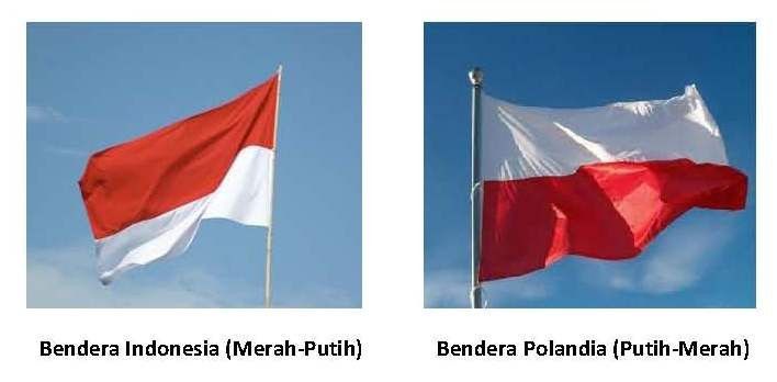1. Bendera Polandia adalah kebalikan Indonesia