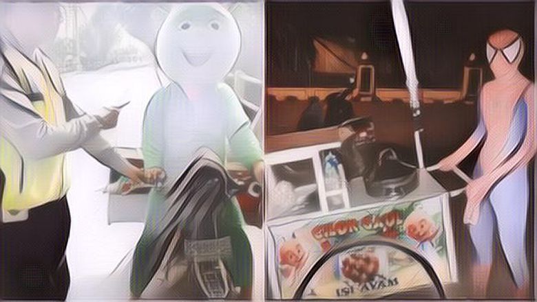 10 Deretan Orang yang Pakai Kostum Nyeleneh di Tempat Umum, Ada yang Pakai Kostum Robot