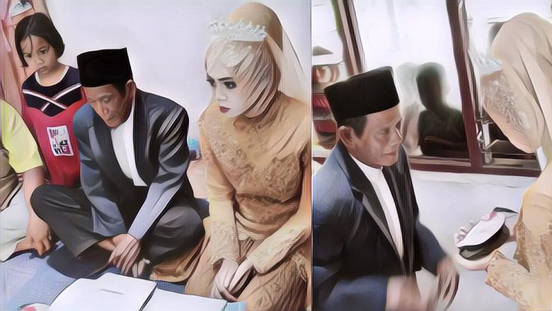 Beda Usia 65 Tahun, Kakek Ini Nikahi Gadis dengan Uang Segepok