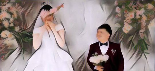 Viral Pengantin Wanita Ini Menikah dengan Pria yang Tingginya Seperti Anak SD