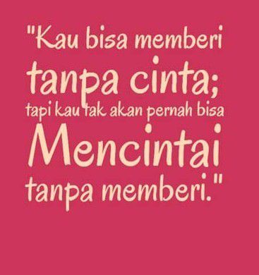 Apa yang bisa kita lakukan dengan cinta?