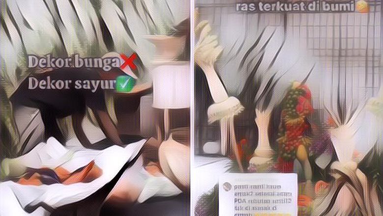 Viral Ada Dekor Pernikahan yang Gak Pakai Bunga, Tapi Sayur