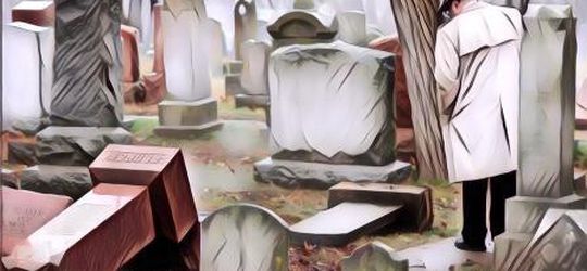 Ga Ada Akhlak, Remaja Ini Rusak Nisan-nisan di Permakaman