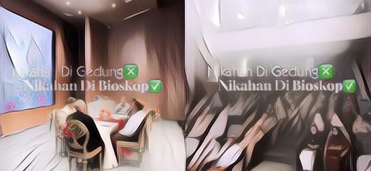 Viral! Pengantin Gelar Resepsi Pernikahan Seperti Di Dalam Bioskop, Dekorasinya Bikin Terpukau