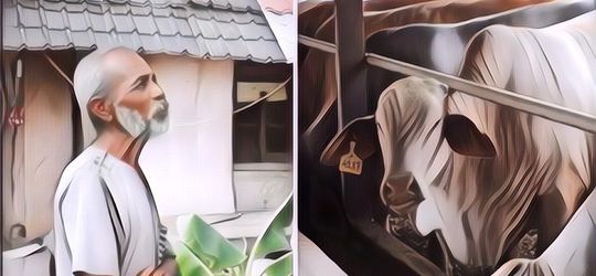 Kisah Pilu Abdullah, Pria Yang Hidupnya Tinggal Di Kandang Sapi