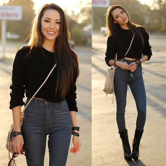 1. High Waisted Jeans 