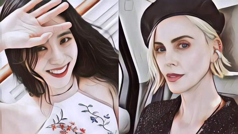 Terlalu Gemuy! Jisoo BLACKPINK Dipeluk oleh Charlize Theron dari Belakang