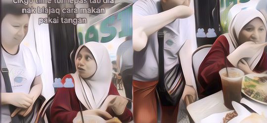 Lucu Banget! Ada Wanita yang Dihampiri Turis Cuma Buat Minta Ajarin Makan Pakai Tangan
