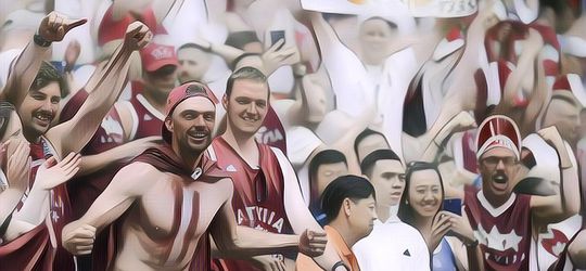 Tonton FIBA World Cup 2023, Suporter Latvia Naik Ojol ke Indonesia Arena