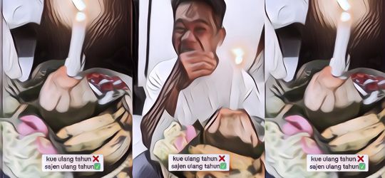 Viral Orang Ulang Tahun Dikasih Kue Bentuk Sesajen, Berasa Makhluk Gaib