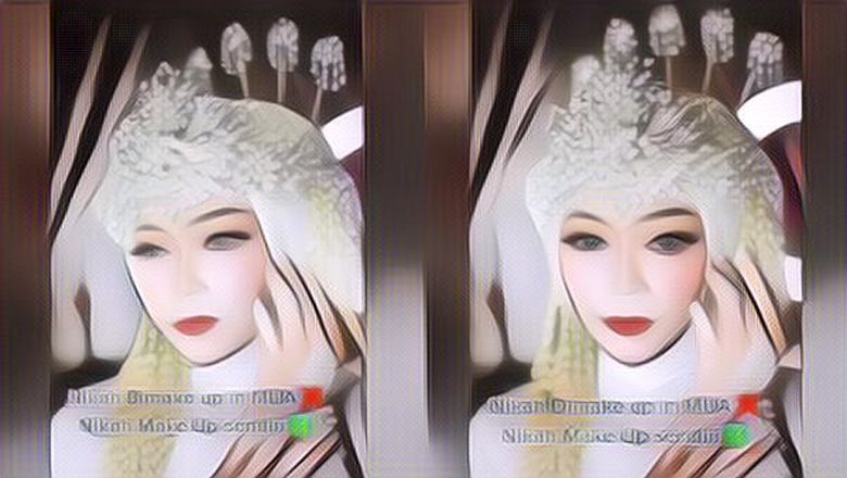 Viral Pengantin Rias Wajahnya Sendiri, Hasilnya Bikin Melongo