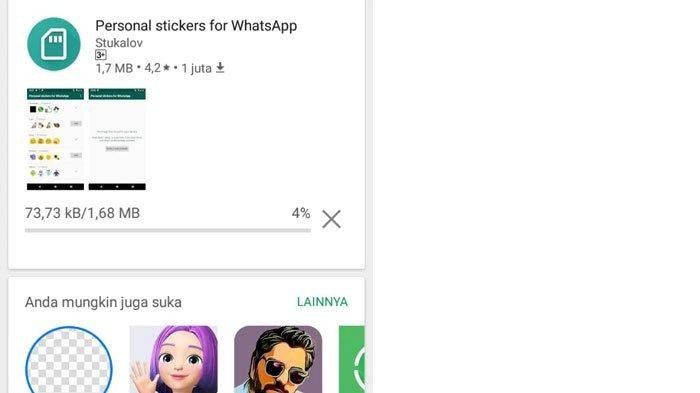 2. Unduh juga aplikasi Personal Sticker for WhatsApp