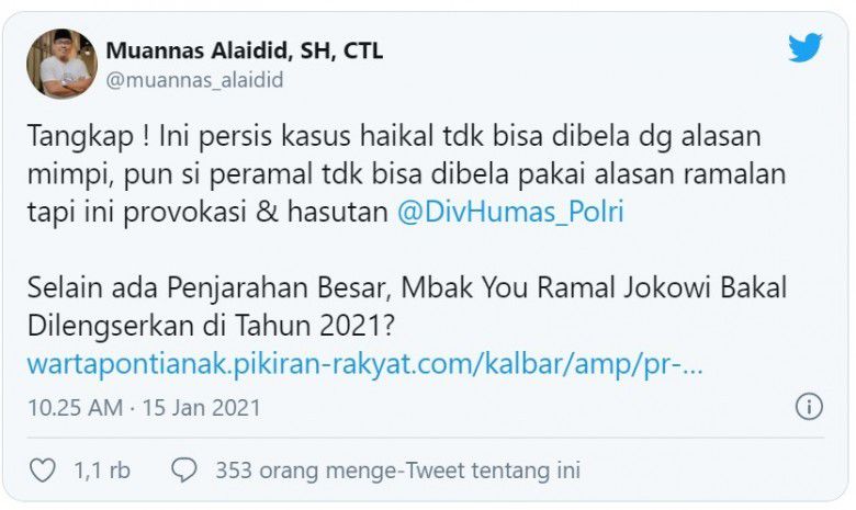 # Ramalan Mbak You Soal Politik Indonesia dan Pergantian Presiden