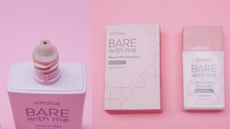 1. Bare with Me Mineral Mild Foundation dari Emina