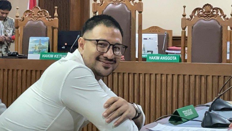 Foto Ammar Zoni saat melakukan sidang di Pengadilan