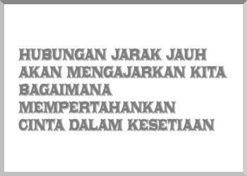 Pelajaran penting dari pacaran jarak jauh.