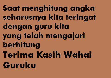 Harus selalu ingat...