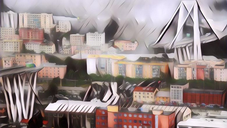 Ngeri! Jembatan Layang di Italia Ambruk saat Hujan Deras