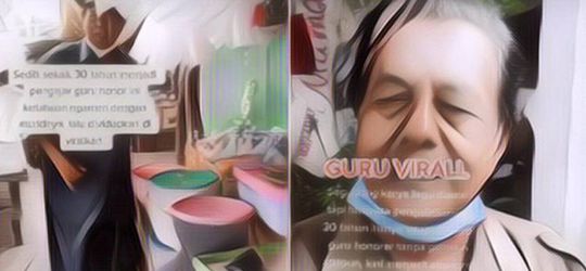 Fix Bikin Mewek! Viral Seorang Guru Honorer 30 Tahun Mengajar Tapi Tak Dapat Uang Pensiun, Kini Sibuk Ngamen