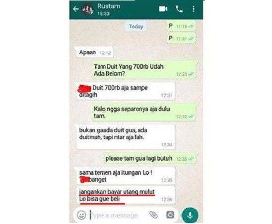 Kumpulan Chat Menagih Utang Kok Lebih Galak Yang Ngutang Paragram Id