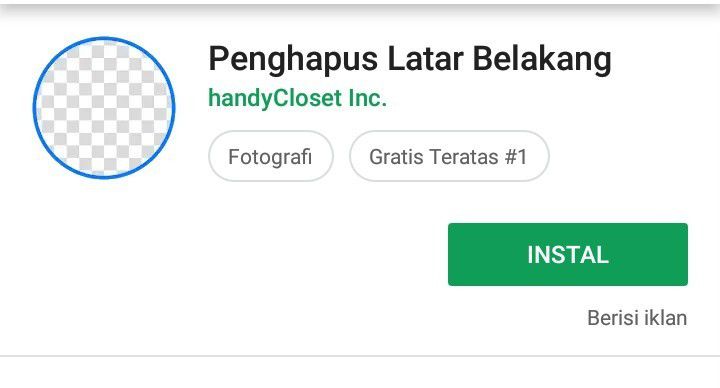 1. Unduh aplikasi Background Eraser