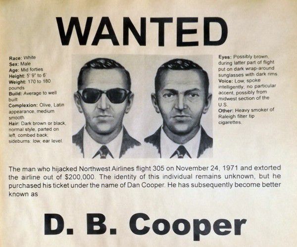 9. Pembajakan pesawat oleh D. B. Cooper