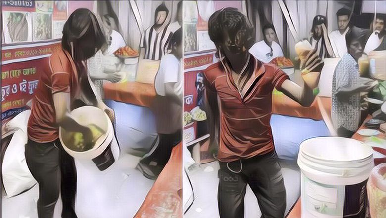 Viral Pedagang di India Mengaduk Minuman di Dalam Ember Bekas Cat