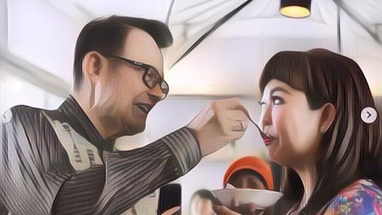 Suapan Cinta Koes Hendratmo untuk Aprilia Puspitawati di Hari Ulang Tahun, Kini Tinggal Kenangan