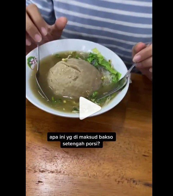 Disebut Bakso Setengah Porsi Warganet Malah Terkejut Sekaligus Ketawa