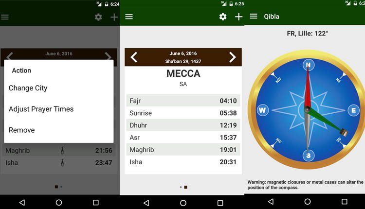 2. Prayer Times: Qibla & Azan