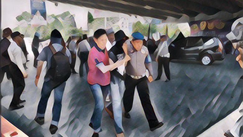 Demo Hardiknas di Makassar Diakhiri dengan Kericuhan